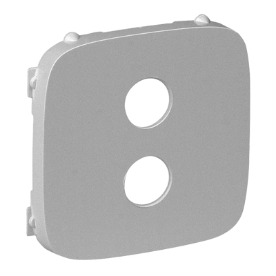 Лицевая панель для аудиорозетки ''банан" - Valena Allure - алюминий