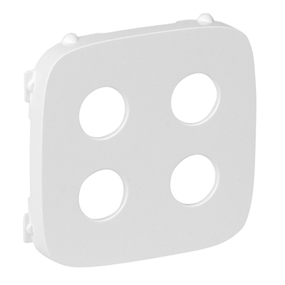 Лицевая панель для двойной аудиорозетки ''банан" - Valena Allure - белый