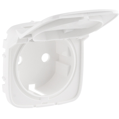 Лицевая панель для розеток 2К+З с откидной крышкой - Valena Allure - белый