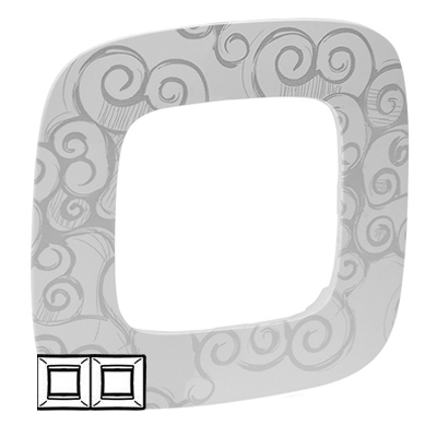 Рамка 2 поста - Valena Allure - нарцисс хром