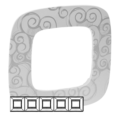 Рамка 5 постов - Valena Allure - нарцисс хром