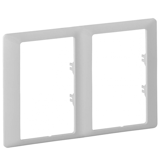 Рамка для двойной розетки без перегородки 2 поста - Valena Life - белый