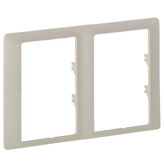 Рамка для двойной розетки без перегородки 2 поста - Valena Life - слоновая кость