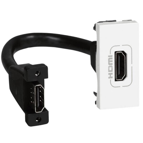 Розетка HDMI типа A - 1 модуль - Mosaic - белый