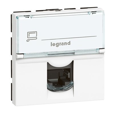 Розетка RJ 45 5e UTP - 2 модуля LCS² - Mosaic - белый