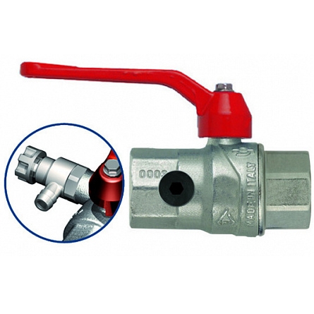 Кран шаровой со сливом и внутренней резьбой 1'' - F.I.V.