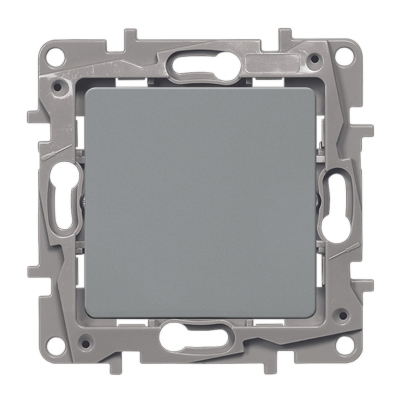 Выключатель одноклавишный - Etika - алюминий