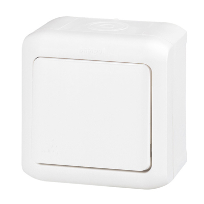 Выключатель одноклавишный IP44 - Forix - белый