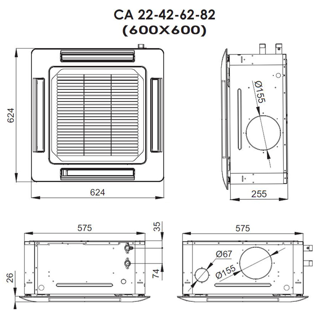 CA42 - мощ. охлаждения 4.26, мощ. отопления 9.18 - BPS Clima
