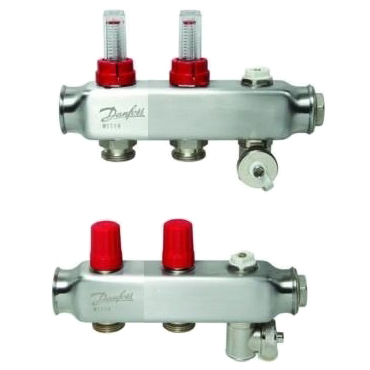 Коллектор из нержавеющей SSM-F стали с расходомерами - Manifold 2+2