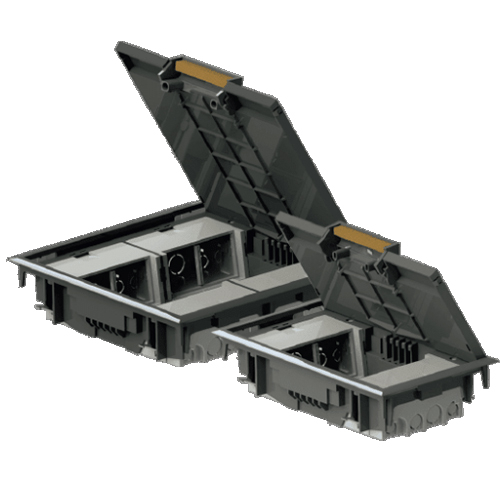 Напольная коробка - JSL Electro - 4 поста 8 модулей - серый