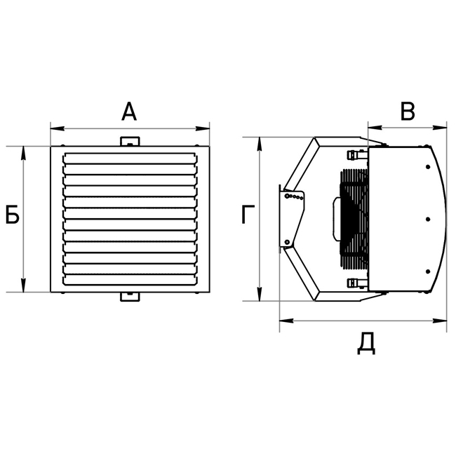 Тепловентилятор TV-243.450 - 47,5 кВт - Techno