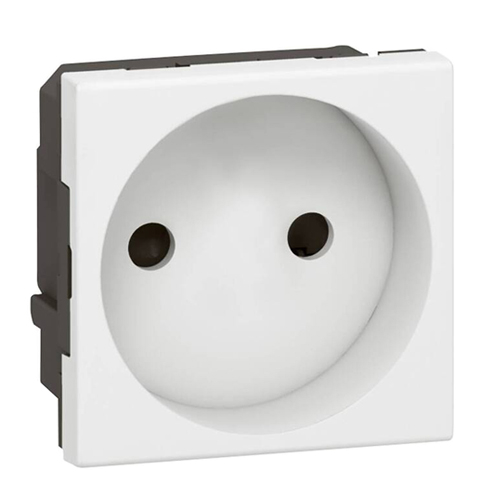 Розетка 2К - 2 модуля - Mosaic - белый