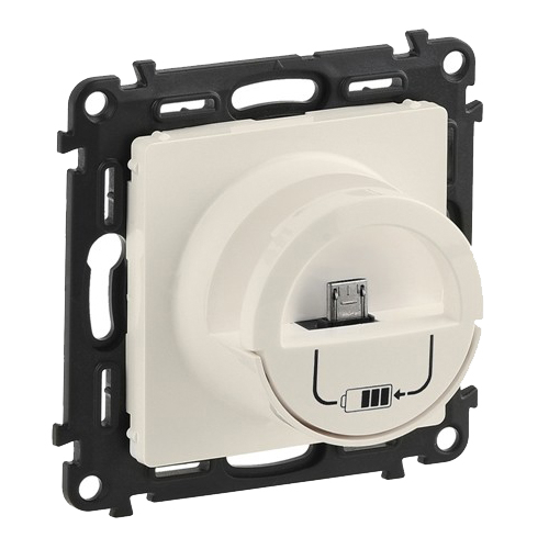 Розетка dock micro USB 2400 мА - Niloe - слоновая кость