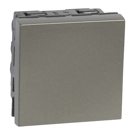 Переключатель одноклавишный 10AX - 2 модуля - Arteor - Magnesium