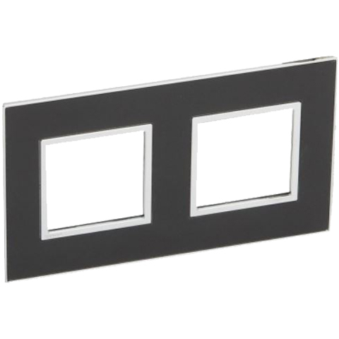 Рамка 2x2 модуля - Arteor - Mirror Black