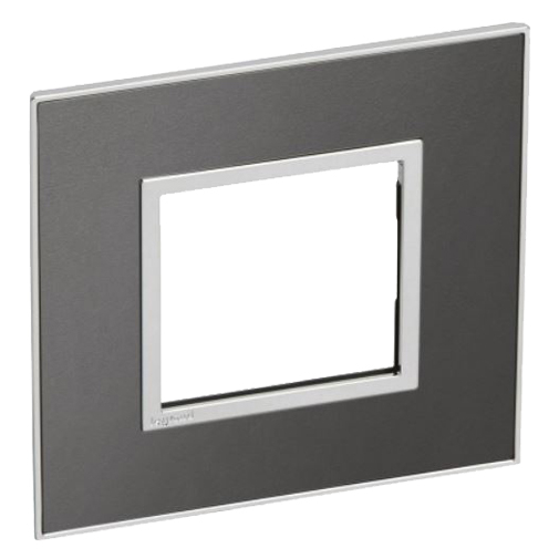 Рамка 2 модуля - Arteor - Brushed Metal Black