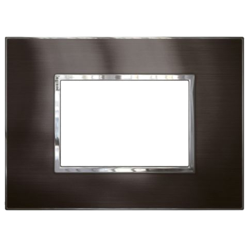 Рамка 3 модуля - Arteor - Brushed Metal Black