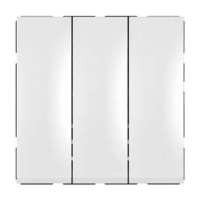 Выключатель трехклавишный - 2 модуля - Arteor - White