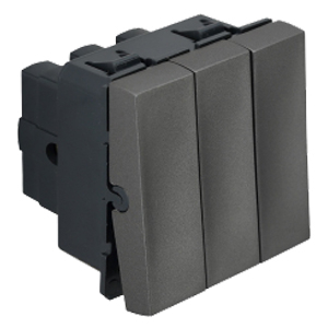 Переключатель с выключателем - 2 модуля - Arteor - Magnesium