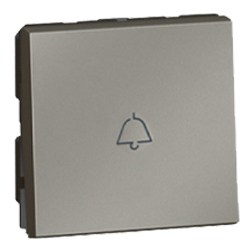 Кнопка с символом ''звонок'' - 2 модуля - Arteor - Magnesium