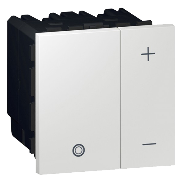 Светорегулятор кнопочный 400 Вт - 2 модуля - Arteor - White