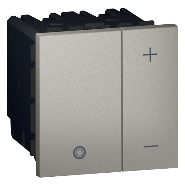 Светорегулятор кнопочный 400 Вт - 2 модуля - Arteor - Magnesium