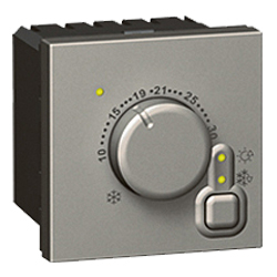 Электронный комнатный термостат - 2 модуля - Arteor - Magnesium