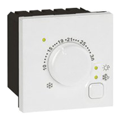 Термостат для электрического теплого пола - 2 модуля - Arteor - White