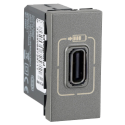 Розетка USB C-тип 1.5 A - 1 модуль - Arteor - Magnesium