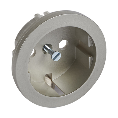 Лицевая панель для розетки 2K+З - Celiane - титан