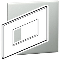 Рамка 4 модуля - Arteor - Pearl Aluminium