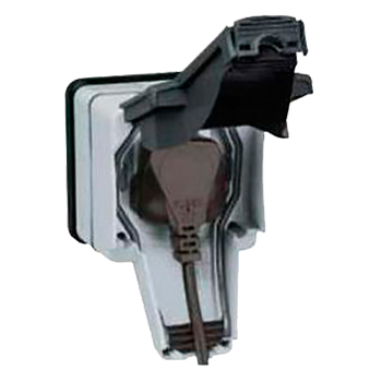 Розетка 2К+З с системой "lock 66" 16A - Plexo IP66 - серый