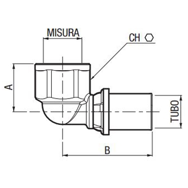 Пресс-угол с наружной резьбой 20х1/2'' - F.I.V. - никелированный
