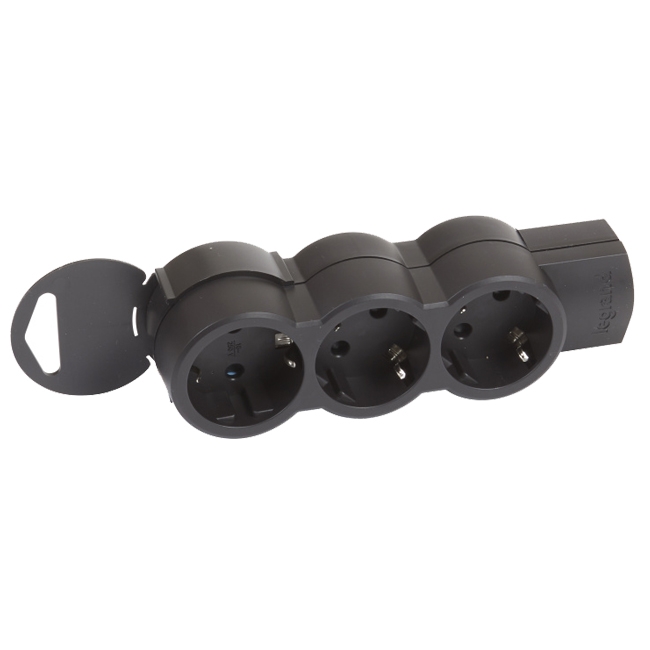 Многорозеточный блок ''Стандарт'' 3 x 2К+3 - без кабеля - черный