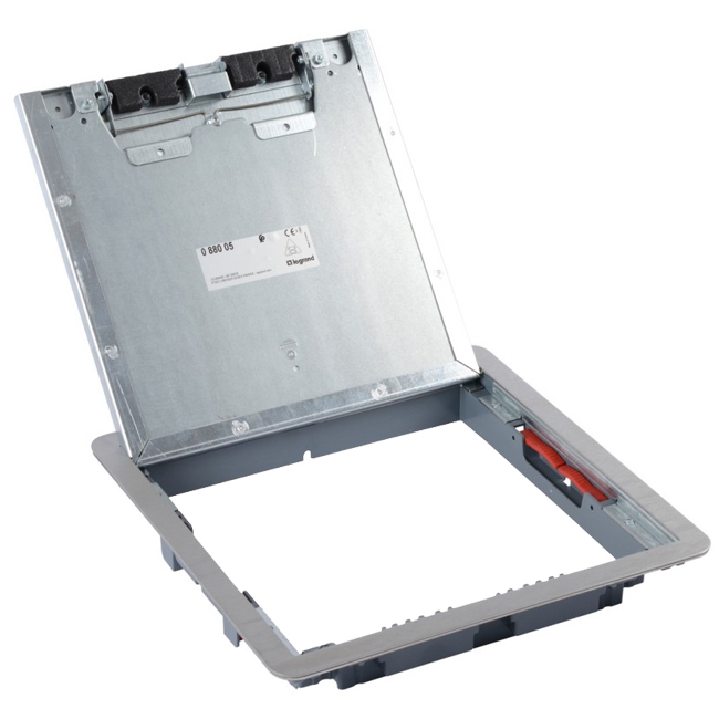 Крышка для напольной коробки - 16/24 модулей - нержавеющая сталь