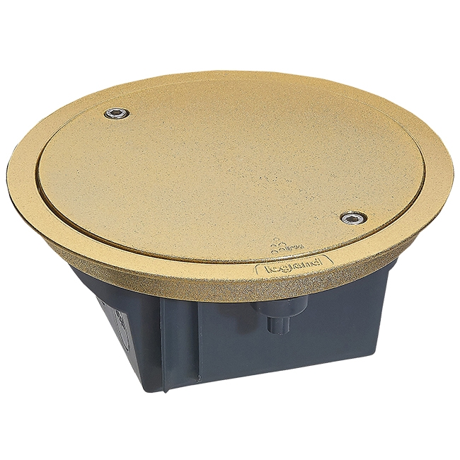 Напольная коробка круглая IP 66 - 4 модуля - латунь