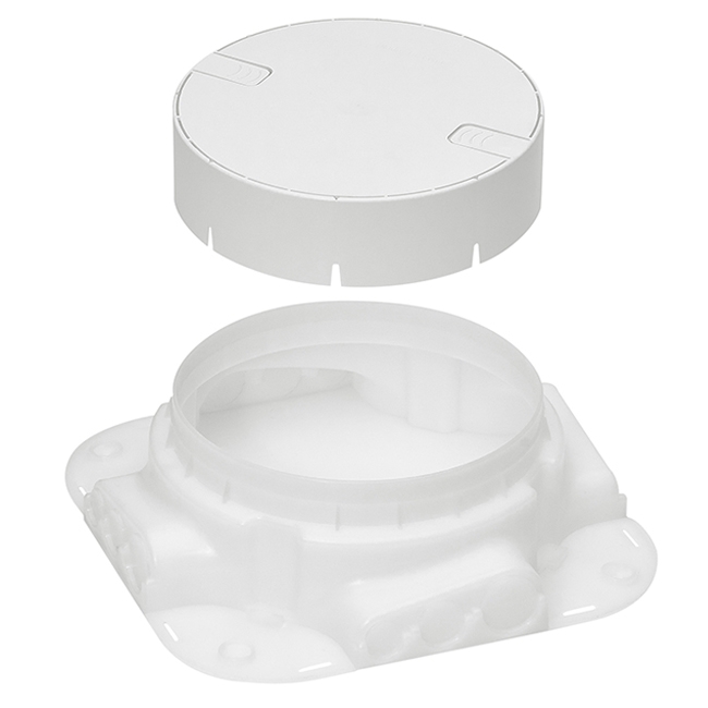 Круглая монтажная коробка - 65 мм - пластик