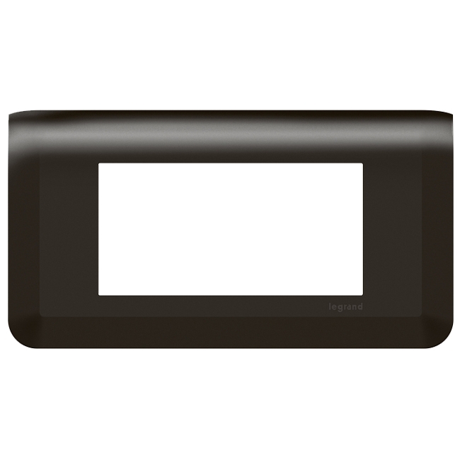 Рамка 4 модуля - Mosaic - матовый черный