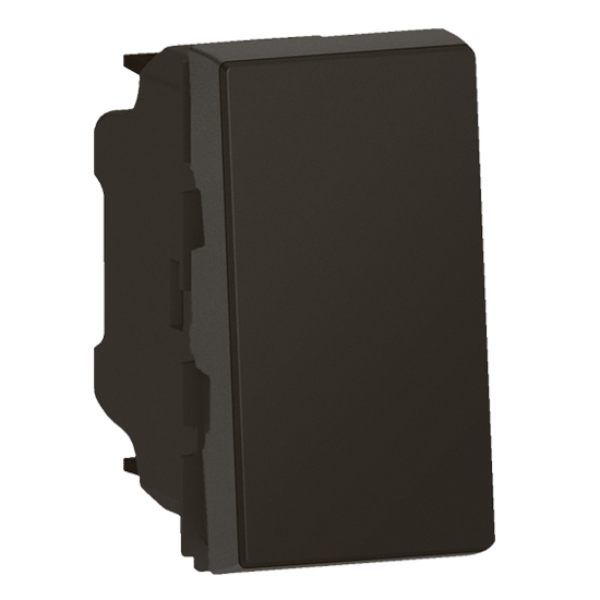 Переключатель на 2 направления 10A - 1 модуль - Mosaic - матовый черный