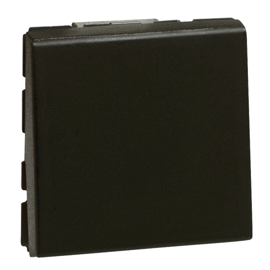 Переключатель на 2 направления 10A - 2 модуля - Mosaic - матовый черный