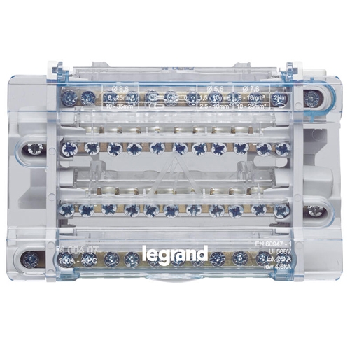 Модульный распределительный блок - 11 подключений 100A