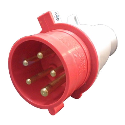 Прямая вилка - 3K+H+З 32А 230/400V IP44 - JSL Electro