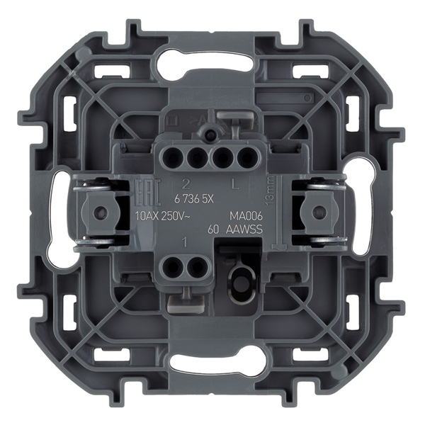 Переключатель одноклавишный - Inspiria - антрацит