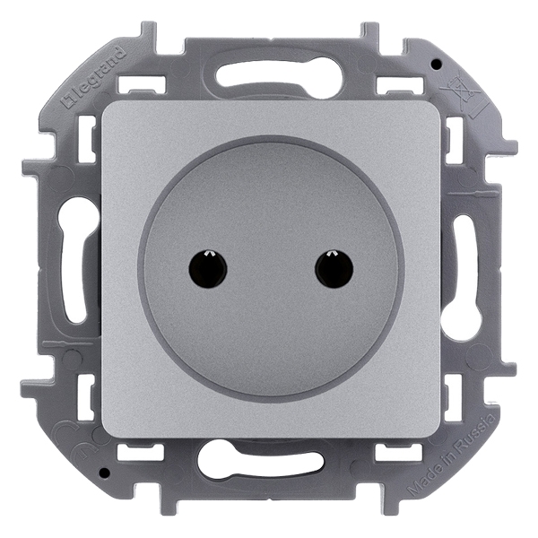 Розетка 2К - Inspiria - алюминий