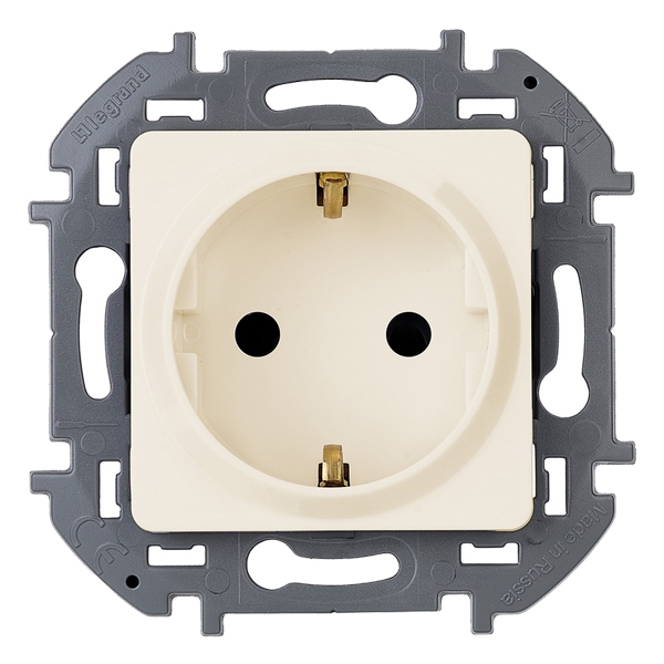 Розетка 2К+З - Inspiria - слоновая кость