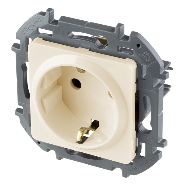 Розетка 2К+З - Inspiria - слоновая кость