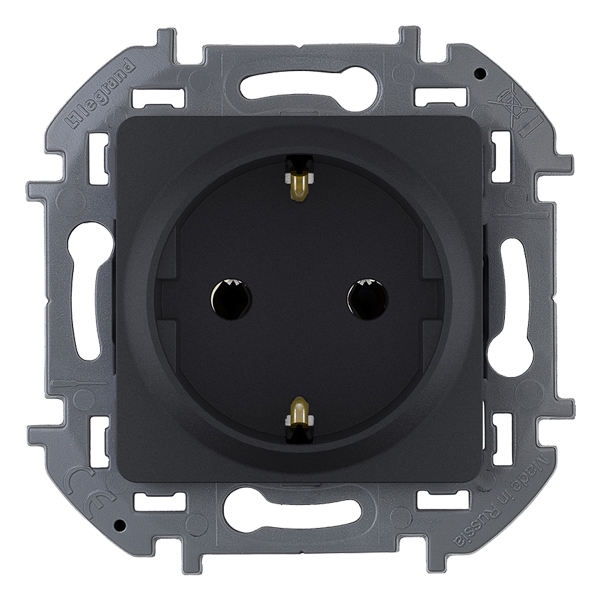 Розетка 2К+З - Inspiria - антрацит