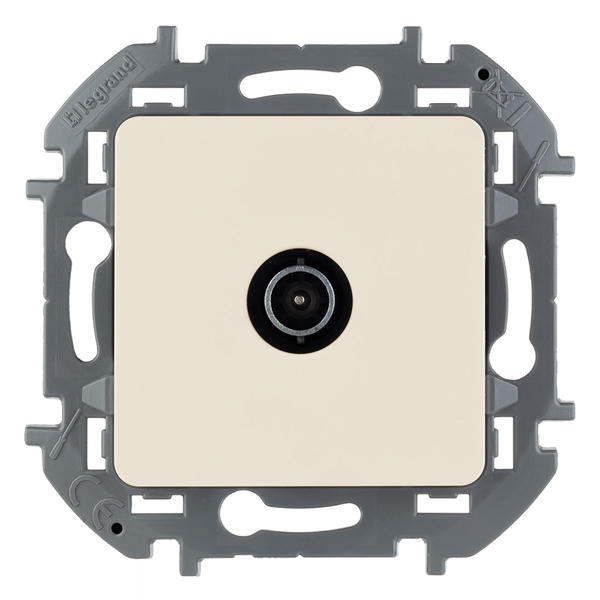 Розетка TV ''звезда'' - 2 дБ, 0-2400 мГц - Inspiria - слоновая кость