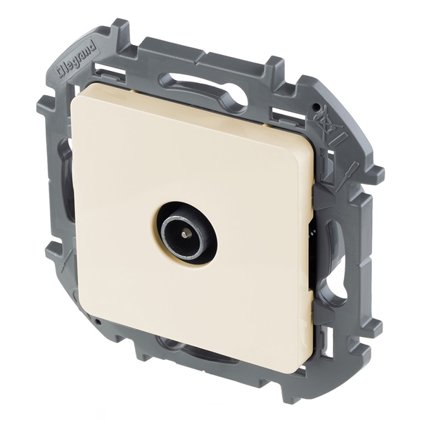 Розетка TV ''звезда'' - 2 дБ, 0-2400 мГц - Inspiria - слоновая кость